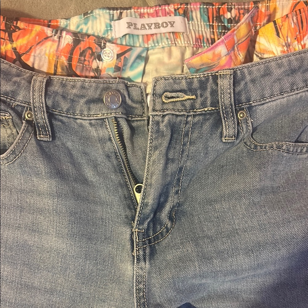 PLAYBOY Blue Flare Wide Leg Jeans